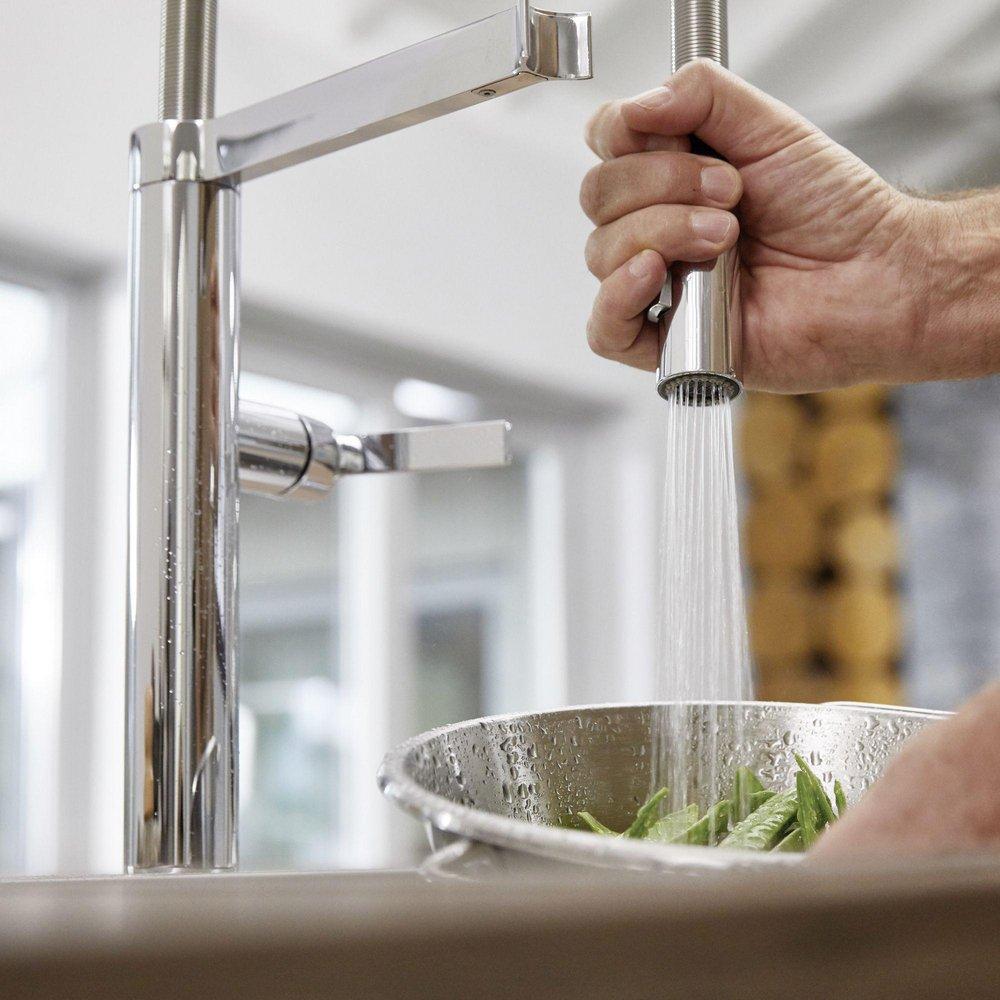 BLANCO Chrome Single Handle Pull Down Kitchen Faucet 