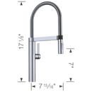 BLANCO Classic Steel Single Handle Pull Down Kitchen Faucet 