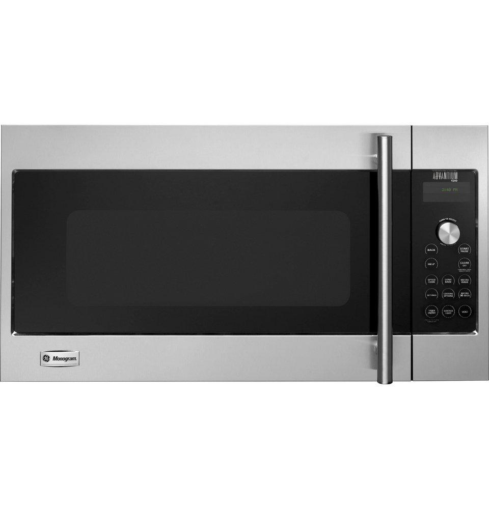 GE&reg; Stainless Steel 29-15/16 in. 1.7 cf Over The Range Convection Microwave Oven (European Style) 