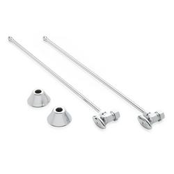 5/8 x 3/8 x 20 in. Angle Stop Sink Supply Kit in Chrome