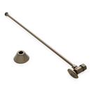 Signature Hardware Oil Rubbed Bronze 5/8 x 3/8 x 20 in. Angle Supply Kit in Brushed Nickel 