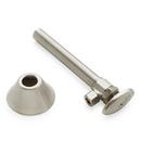 Signature Hardware Brushed Nickel 1/2 x 3/8 x 6-9/16 in. Angle Stop Toilet Supply Kit 