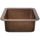 Thompson Antique Hammered Copper 21 x 19 in. Drop-in and Undermount Copper Bar Sink 