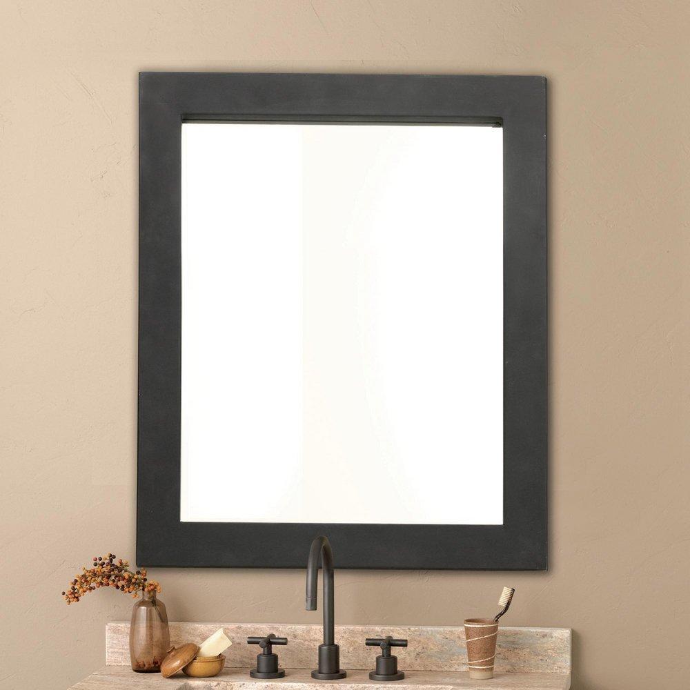 Native Trails Black Steel Vertical Mount and Horizontal Mount Rectangular Frame Mirror in Wrought Iron in Black 