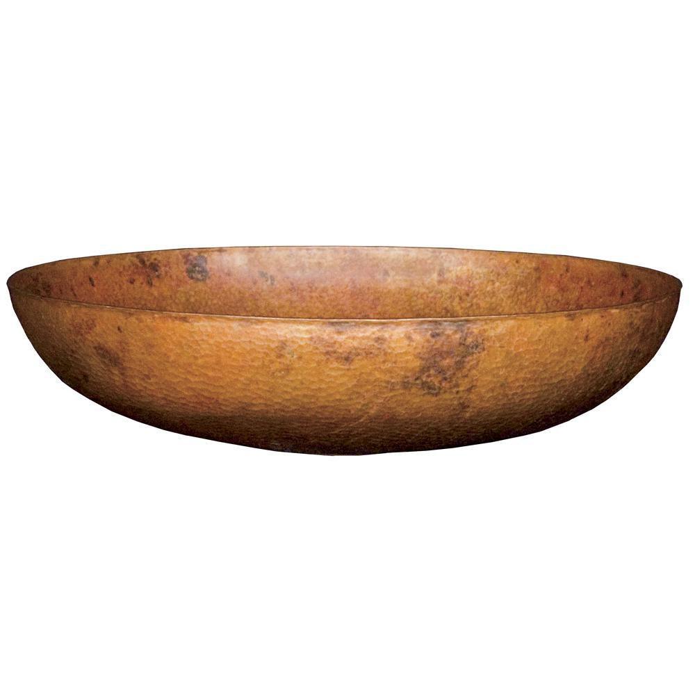 Native Trails Tempered Copper 17 Round Vessel Copper Lavatory Maestro Tempered 