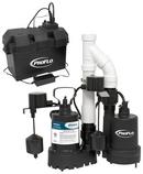 3/10 HP 120V Pre-Assembled Cast Iron Submersible Sump Pump with Backup Pump Kit