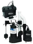 1/3 HP 120V Pre-Assembled Cast Iron Submersible Sump Pump with Backup Pump Kit