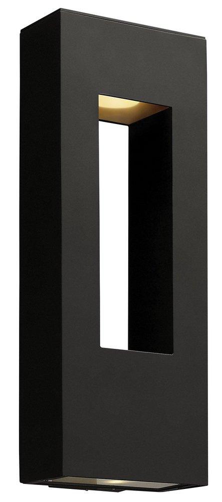 Hinkley Satin Black 24 in. 35W 2-Light Outdoor LED Wall Lantern 
