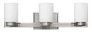 Hinkley Brushed Nickel 60W 3-Light Bath Vanity Fixture 