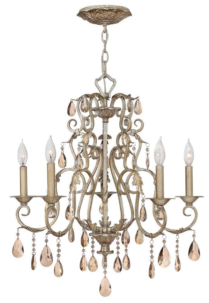 Hinkley Silver Leaf 60W 5-Light Chandelier 
