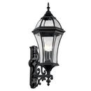 Kichler Lighting Black 12-1/4 in. 60W 3-Light Outdoor Wall Sconce with Clear Beveled Glass 