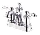 3-Hole Centerset Lavatory Faucet with Double Lever Handle in Polished Chrome