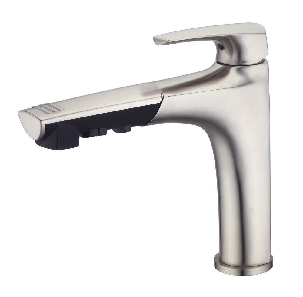 Gerber Plumbing Stainless Steel 1-Hole Kitchen Faucet with Single Lever Handle 