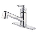 2.2 gpm Single Lever Handle Deck Mount Kitchen Sink Faucet Swivel Spout in Polished Chrome