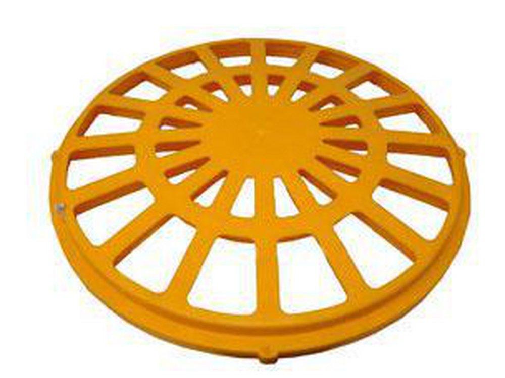 Tuf-Tite Yellow 24 in. Round Domed Lid for Septic Tank Riser 