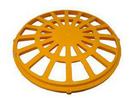 24 in. Round Domed Lid for Septic Tank Riser in Yellow