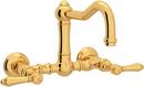 ROHL&reg; Inca Brass 1.5 gpm Metal Double Lever Handle Kitchen Bridge Faucet 