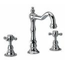 3-Hole Double Cross Handle Widespread Lavatory Faucet in Polished Chrome