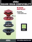 Ebbe America Square Drain Adapter Kit with Riser 