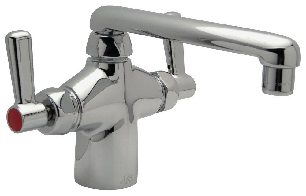 Zurn Polished Chrome Two Lever Handle Deck Mount Lab Faucet 
