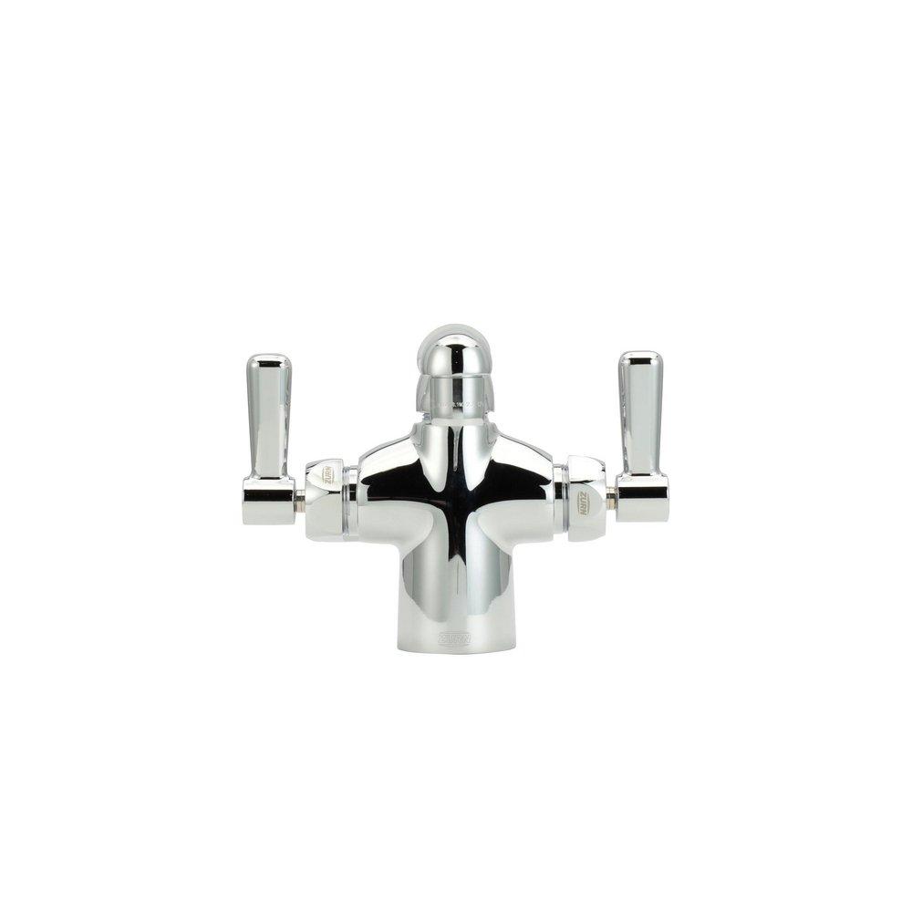 Zurn Polished Chrome Single Lever Handle Double Lab Faucet with 6 in. Swing Standing Pilot 