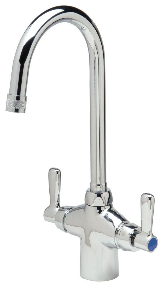 Zurn Polished Chrome Two Lever Handle Deck Mount Lab Faucet 