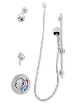 Single Handle Shower Faucet in Polished Chrome