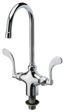 Zurn Polished Chrome Two Wristblade Handle Deck Mount Lab Faucet 