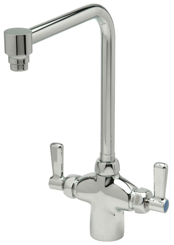 Zurn Polished Chrome Two Lever Handle Deck Mount Lab Faucet 