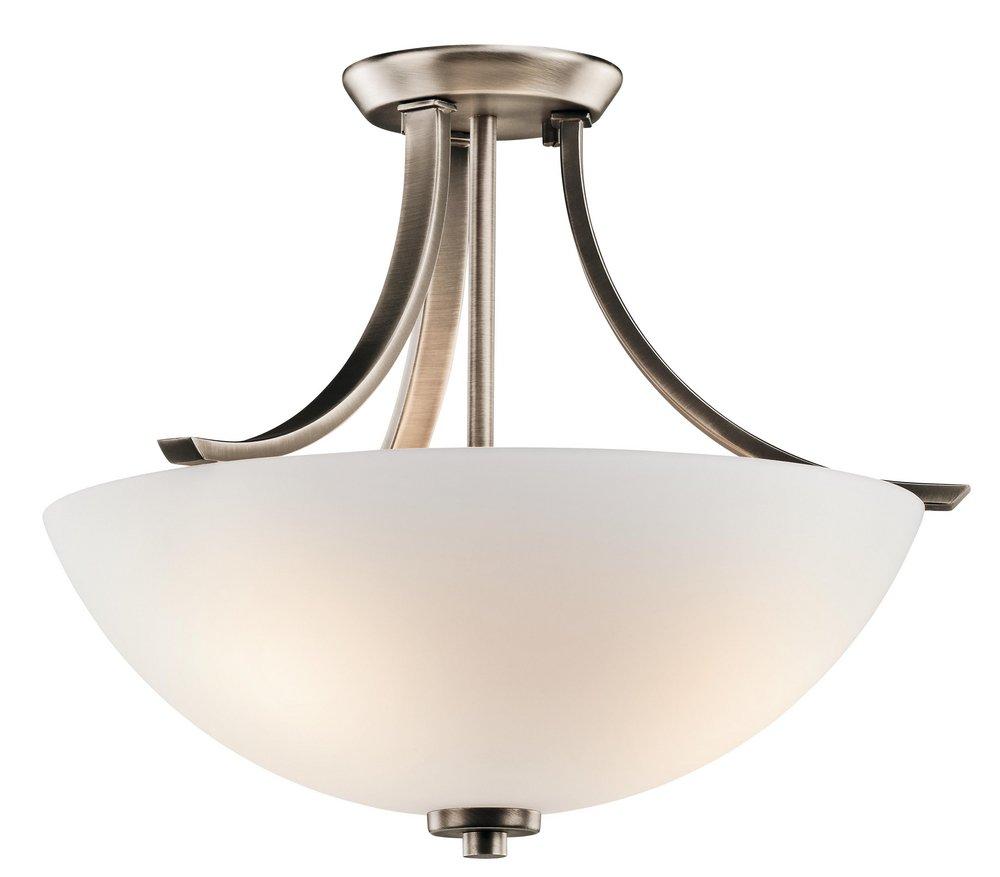 Kichler Lighting Brushed Pewter 75W 3-Light Medium Base Incandescent Ceiling Light 