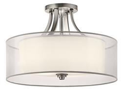 100W Medium Flush Mount in Antique Pewter