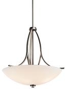 100W 3-Light Inverted Pendant in Brushed Pewter