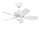 Kichler Lighting White 30 in. 5-Blade Walnut Ceiling Fan 