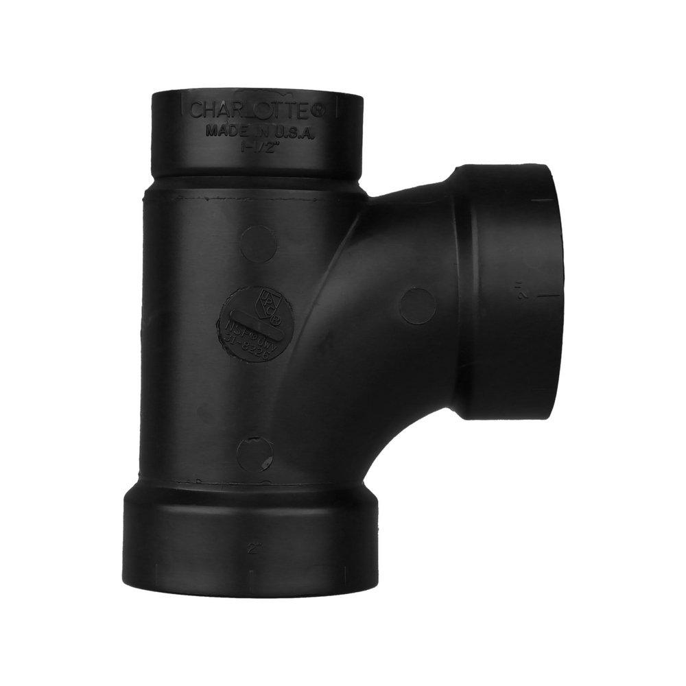 Black ABS DWV Sanitary Tee 