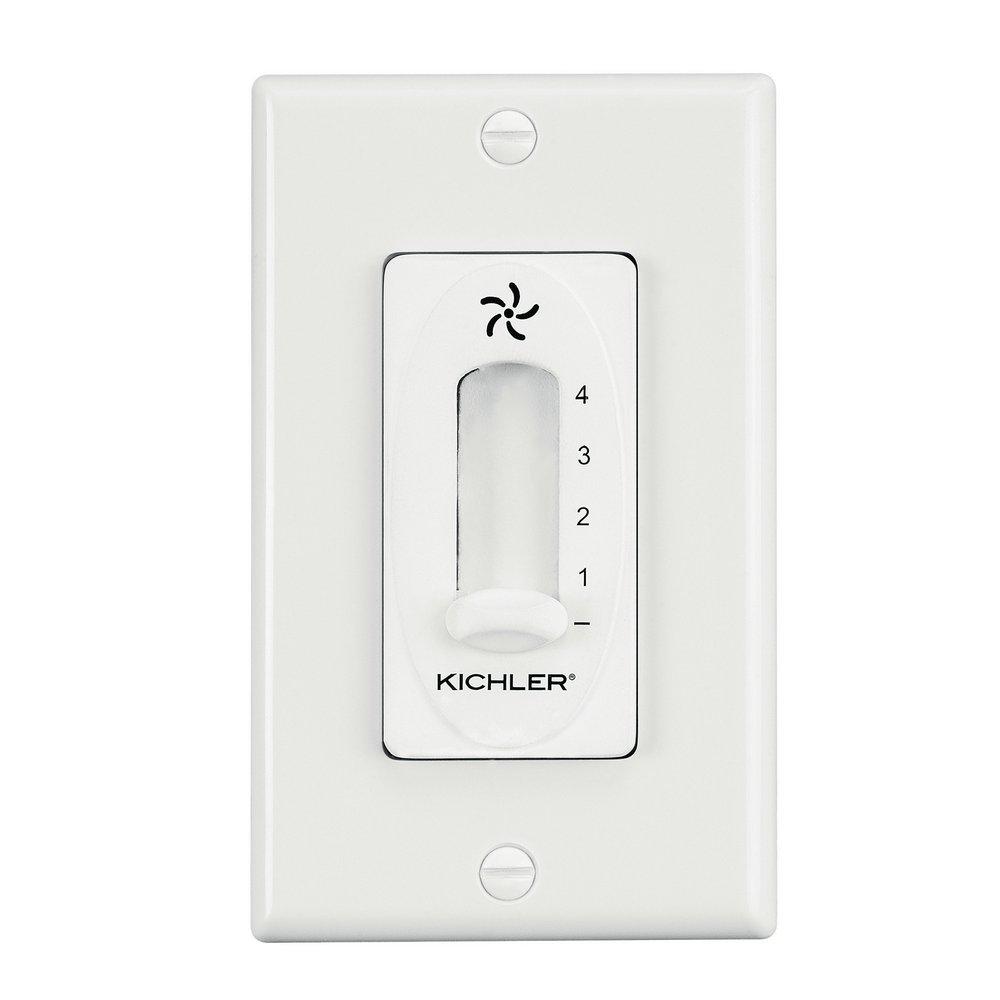 Kichler Lighting White 4-Speed Fan Sliding Control 