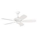 44 in. 5-Blade Ceiling Fan in Satin Natural White