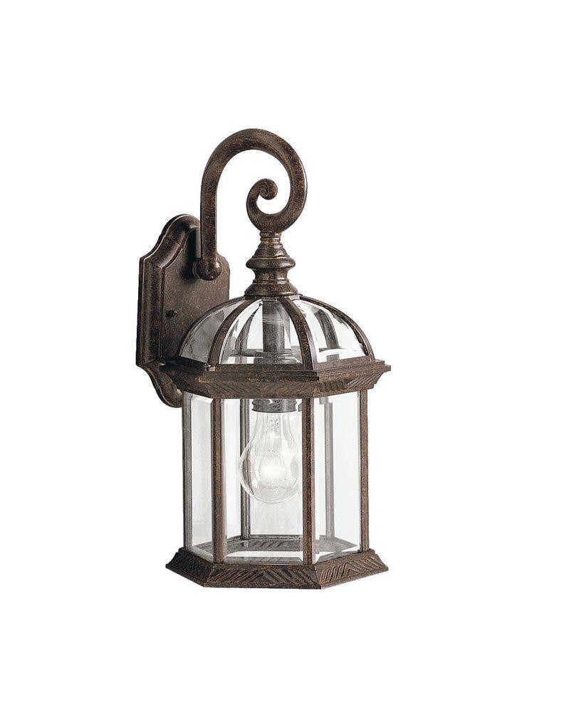 Kichler Lighting Tannery Bronze 8 in. 100W 1-Light Medium Wall Lantern 