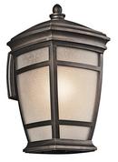 150W 1-Light Outdoor Wall Lantern in Rubbed Bronze
