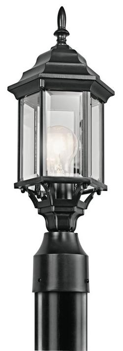 100W 1-Light Medium Base Wall Mount Lantern in Black