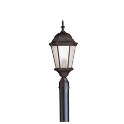 22-3/4 x 9-1/2 in. 1-Light Outdoor Post Mount in Tannery Bronze