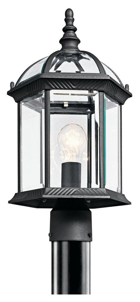 Kichler Lighting Black 100W 1-Light Hybrid Outdoor Post Lantern 