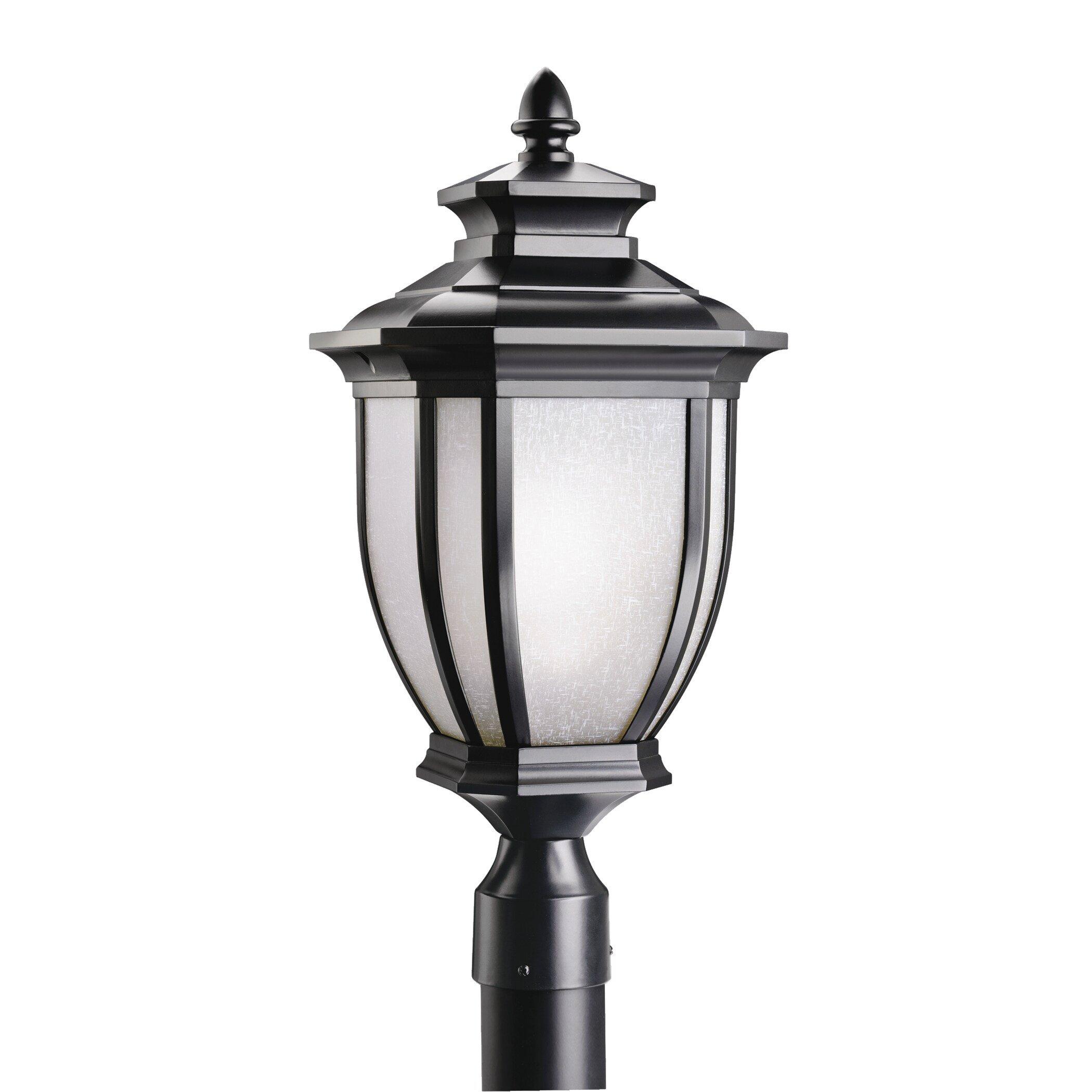 Kichler Lighting Black 150W 120V Medium Outdoor Post Mount 