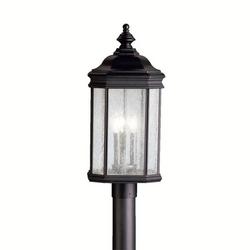 60W 3-Light Candelabra Base Post in Black