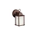 9 in 13W 1-Light Compact Fluorescent GU24 Outdoor Wall Lantern in Tannery Bronze