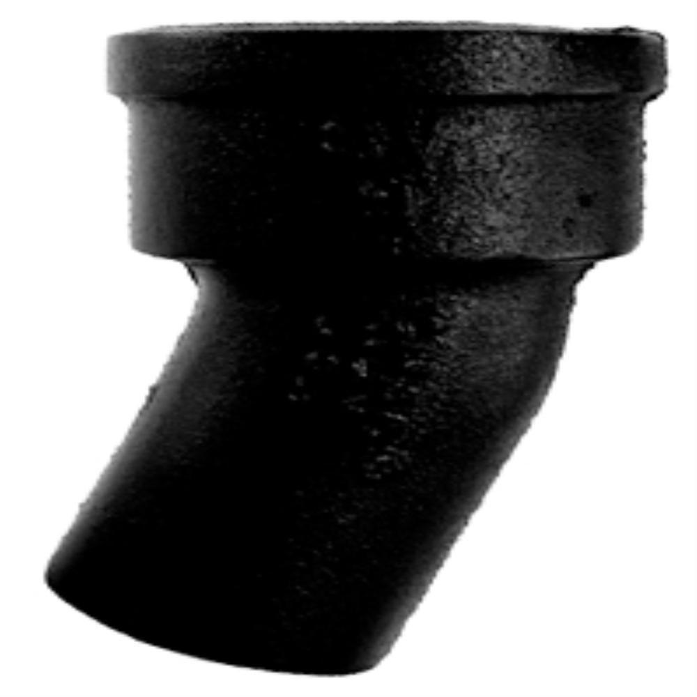 Black Hub x Spigot Service Cast Iron 1/16 Degree Bend 