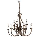 Kichler Lighting Tannery Bronze 60W 9-Light Candelabra Incandescent Chandelier 