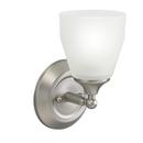 9-1/4 in. 100W 1-Light Medium Base Incandescent Wall Sconce in Brushed Nickel