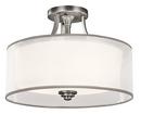 Kichler Lighting Antique Pewter 75W 3-Light Medium Semi-Flush Mount Ceiling Fixture 