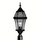Kichler Lighting Black 24-1/4 x 9-1/4 in. 1-Light Outdoor Post Mount 