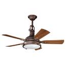 44 in. 5-Blade Ceiling Fan with Light Kit in Weathered Copper Powder Coat